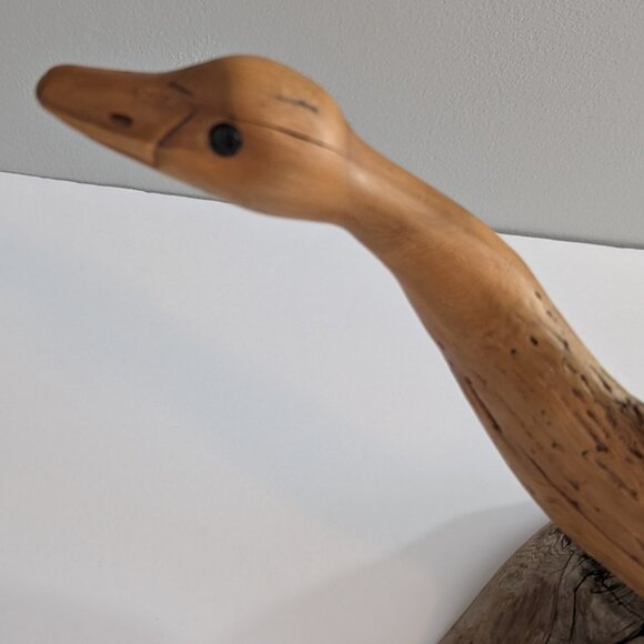 Driftwood Sculpture Real Wood Duck Finished By Noble A Needham 1989 Hand carved - Picture 3 of 11